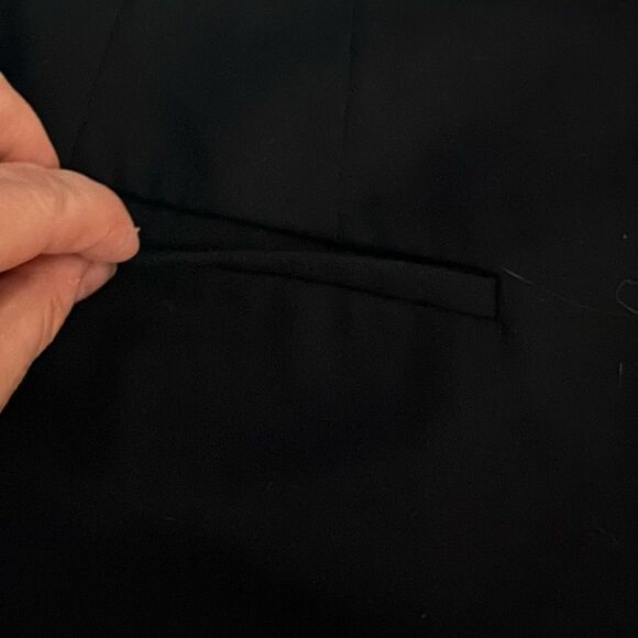 Armand Ventilo Black 100% Wool Lined High Rise Cuffed Pants Size 10 - Picture 8 of 12